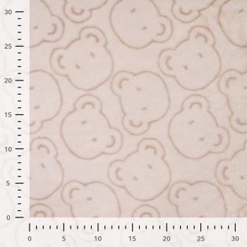 Preview: Fleece (Polar/Antipilling) in Sand mit Bear, Animal Skin, Stoff in ganzer Breite
